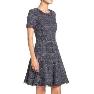 Eliza J Navy Tweed Dress